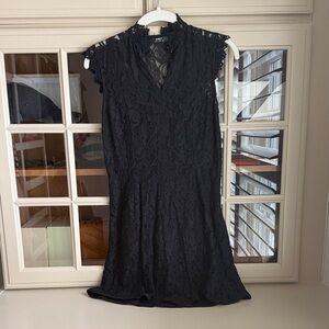 Obey Black Lace Mini Dress